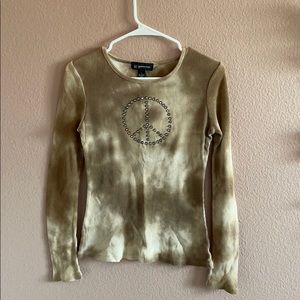 y2k vintage tie dye bedazzled top